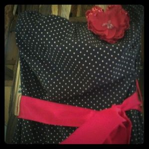 Rubyrox Retro strapless dress with tulle